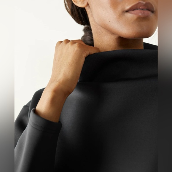 Aday Like A Boss Black Scuba Pullover Sweatshirt Top size Medium - Picture 2 of 8